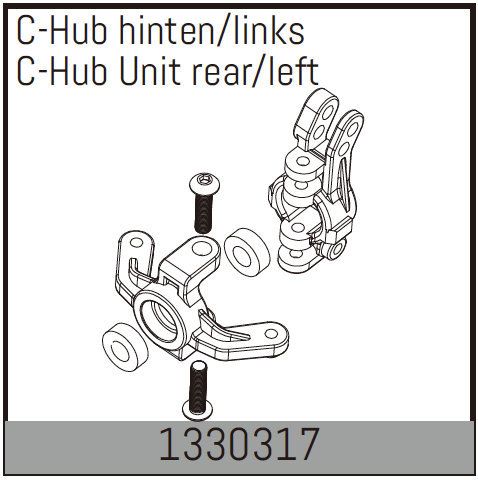 Absima 1330317 - C-Hub Bak/Vänster