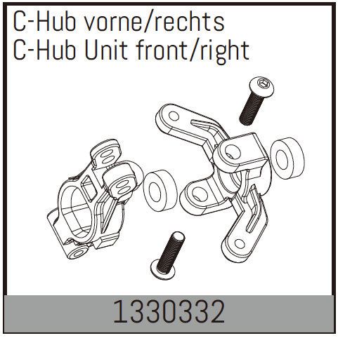 Absima C-Hub Unit Front/Right - Artikelnummer 1330332