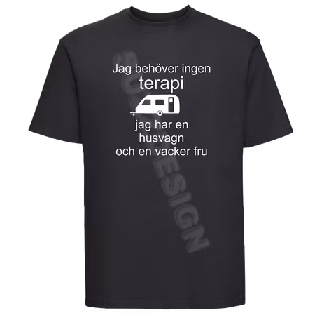T-shirt Med tryck-  Jag behöver ingen terapi