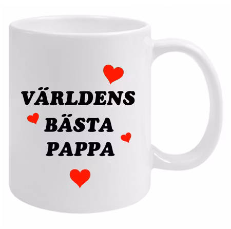 Mugg Med Tryck Världens Bästa Pappa