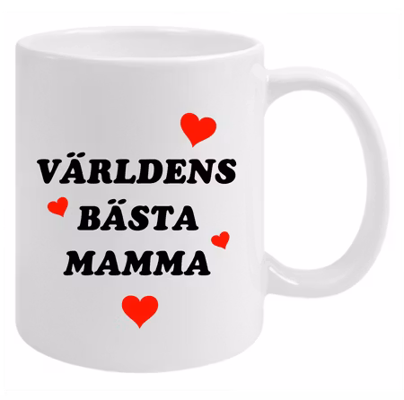 Mugg Med Tryck Världens Mamma