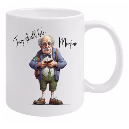 Mugg Med Tryck Jag ska bli MorFar