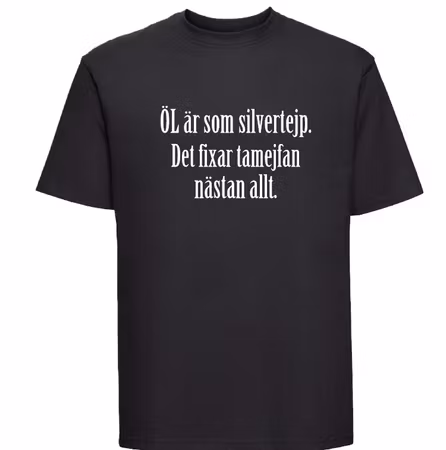 T-shirt Öl Är Som Silvertejp
