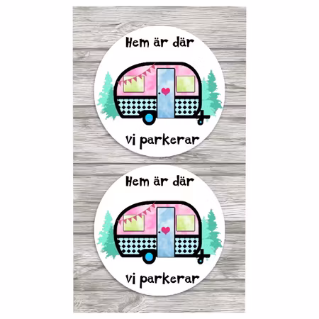Glasunderlägg Hem Är Där Vi Parkerar