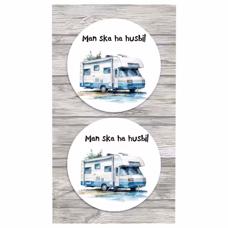 Glasunderlägg Man Ska Ha Husbil