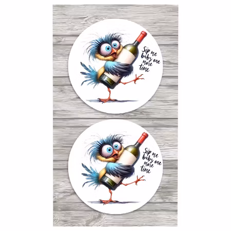 Glasunderlägg Rund Med Tryck Sip Me Baby One More Time