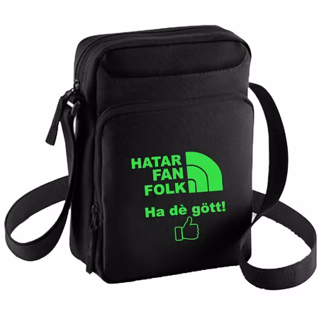 Cross Body Bag Med Tryck "Hatar Fan Folk" Ha Dé Gött TikTok Profilen BetongJocke