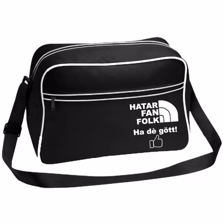 Retroväska Shoulder Bag Med Tryck "Hatar Fan Folk" Ha Dé Gött TikTok Profilen BetongJocke