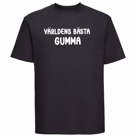 T-shirt Med tryck- Världens bästa gumma & världens bästa gubbe