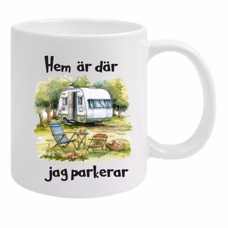 Mugg Med Tryck Hem är där jag parkerar