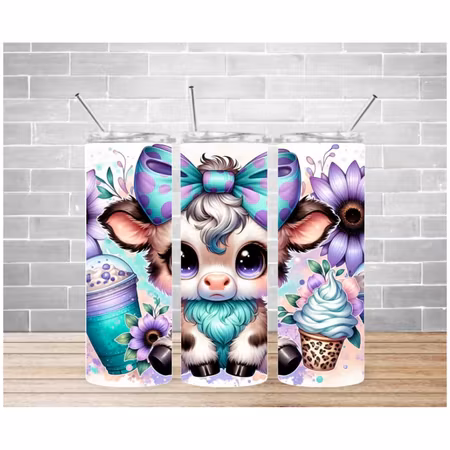 Termosmugg Med Tryck "Highlander Cow"