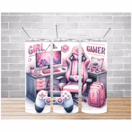 Termosmugg Med Tryck "Gamer Girl"