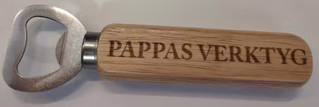 Etsad kapsylöppnare – Pappas verktyg