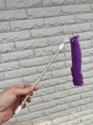 Vippa med glaskross i silver