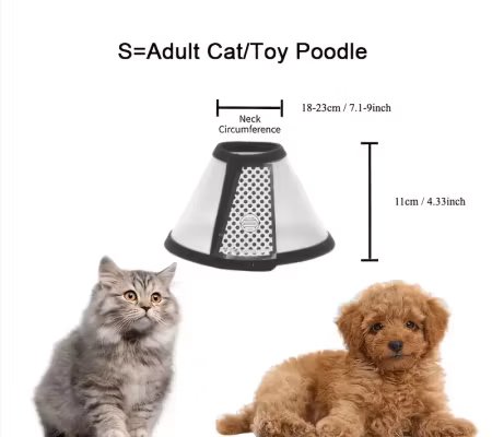 Halskrage med plyschkant Small