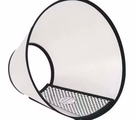 Halskrage med plyschkant Small