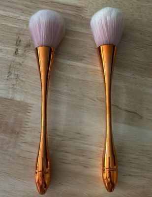 Puderborste Orangeguld rosa borst REA