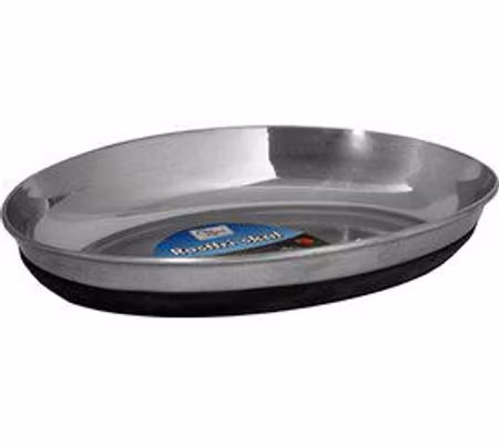 Skål rostfri antislip oval svart  250 ml