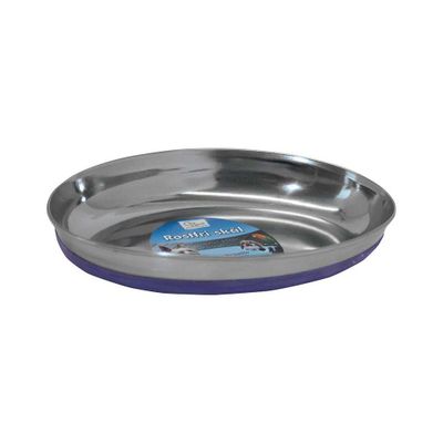 Skål rostfri antislip oval blå  250 ml