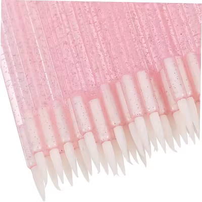 Borste polyester engångs fin spets rosa