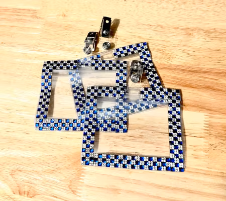 Nummerlappshållare till buren Mörkblå Silver