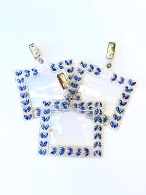 Nummerlappshållare till buren Blå droppar