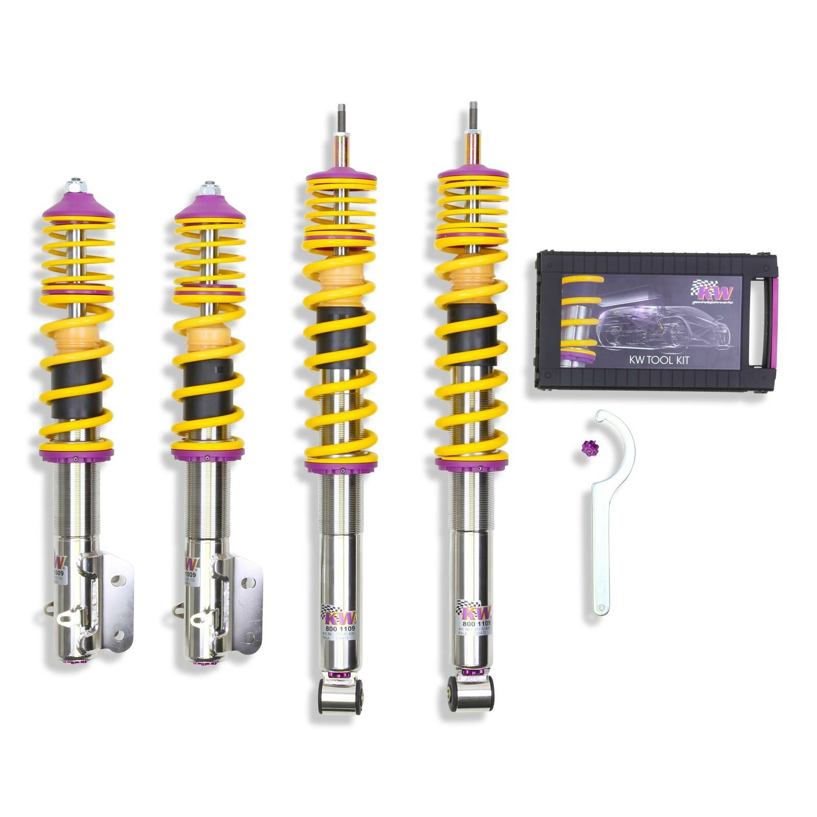 KW Inox V3  Seat Leon ST 5F Kombi;  Multilink bakaxel 2WD;  Modell med IRS stötdämpare Ø 50mm Med elektroniska stötdämpare   Vikt fram 966-1090 kg Vikt bak966-1090 kg