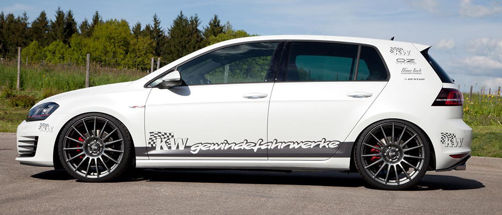 KW Inox V1 Volkswagen Golf VII GTI inkl. "Clubsport" + "TCR"  Vikt fram -1090 kg Vikt bak -1010 kg Standard chassi
