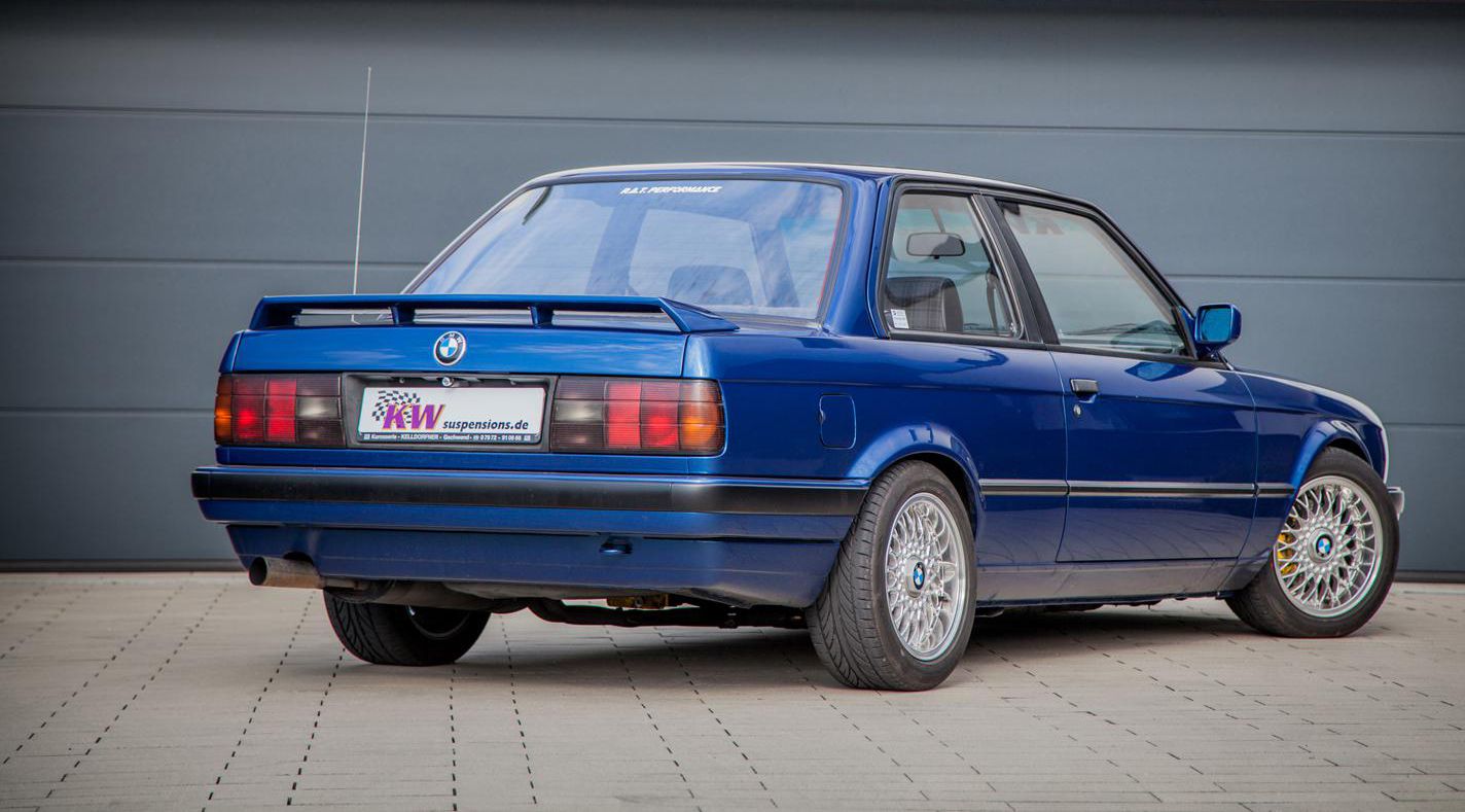 KW Inox V3  BMW 3 Serie E30 Sedan Touring, Cabriolet 2WD; stötdämpare diameter 51mm med  ABS  Vikt fram -865 kg Vikt bak -1030 kg