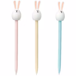 ADOMARALS BUNNY PENS - ROSA - BEIGE - BLÅ 3ST
