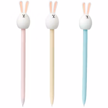ADOMARALS BUNNY PENS - ROSA - BEIGE - BLÅ 3ST