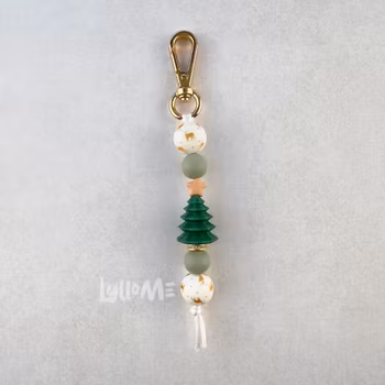 NYCKELRING Pine Tree & Bling /guld