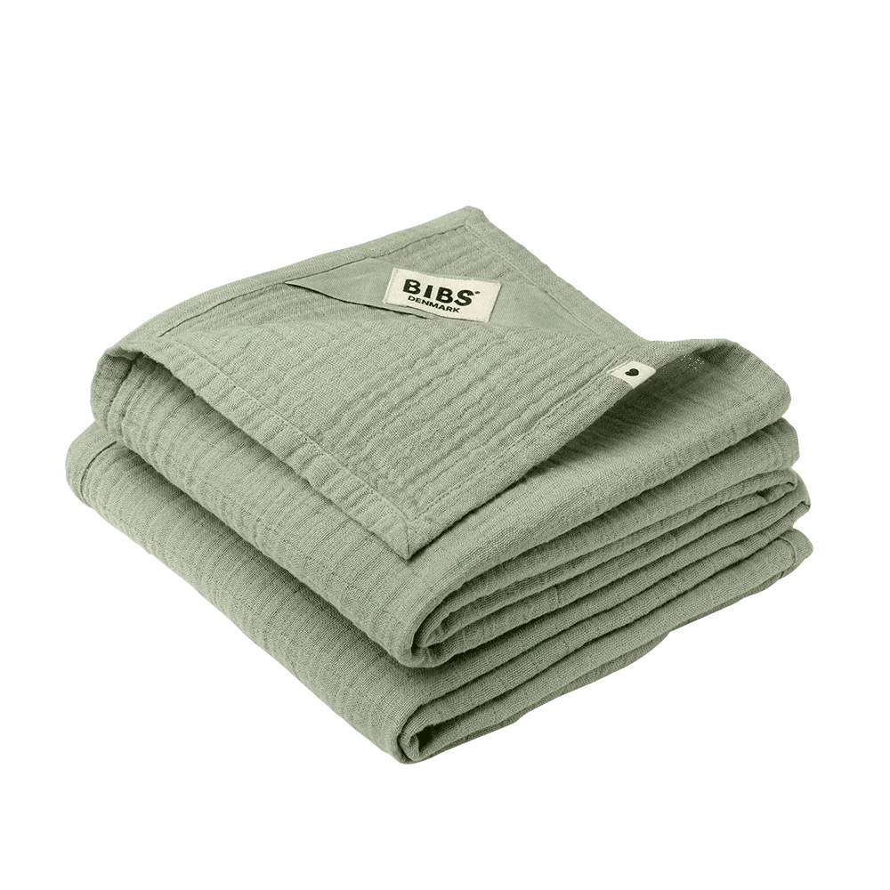 BIBS Muslin Cloth 2-pack 70x70 cm SAGE