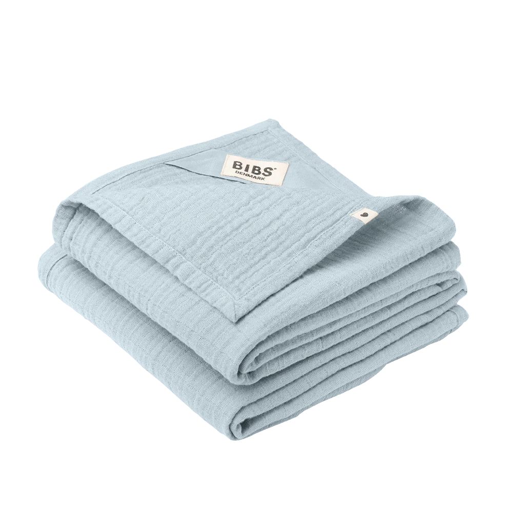 BIBS Muslin Cloth 2-pack 70x70 cm  BABY BLUE