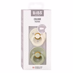 BIBS-Colour Latex  Nappar 2-pack strl 1 IVORY/ SAGE