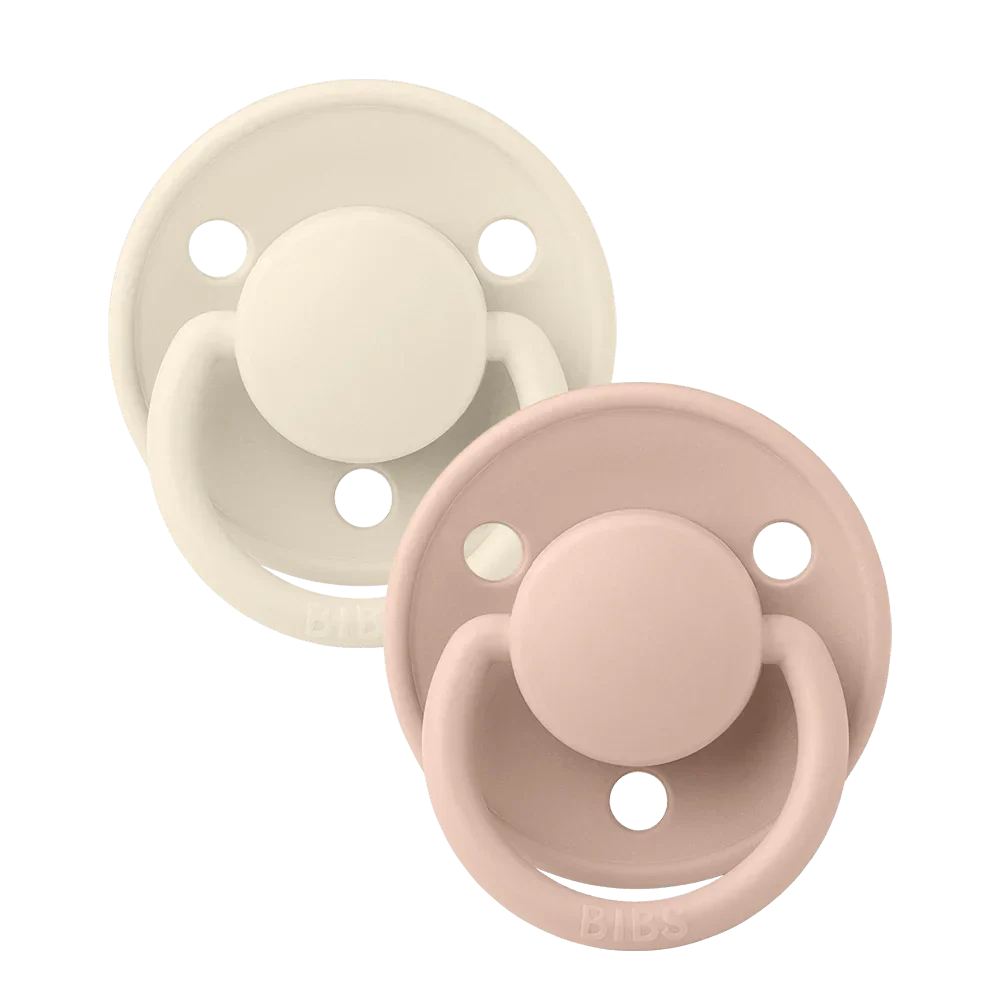 BIBS De Lux Nappar 2-pack - Ivory/Blush (från Nyfödd)