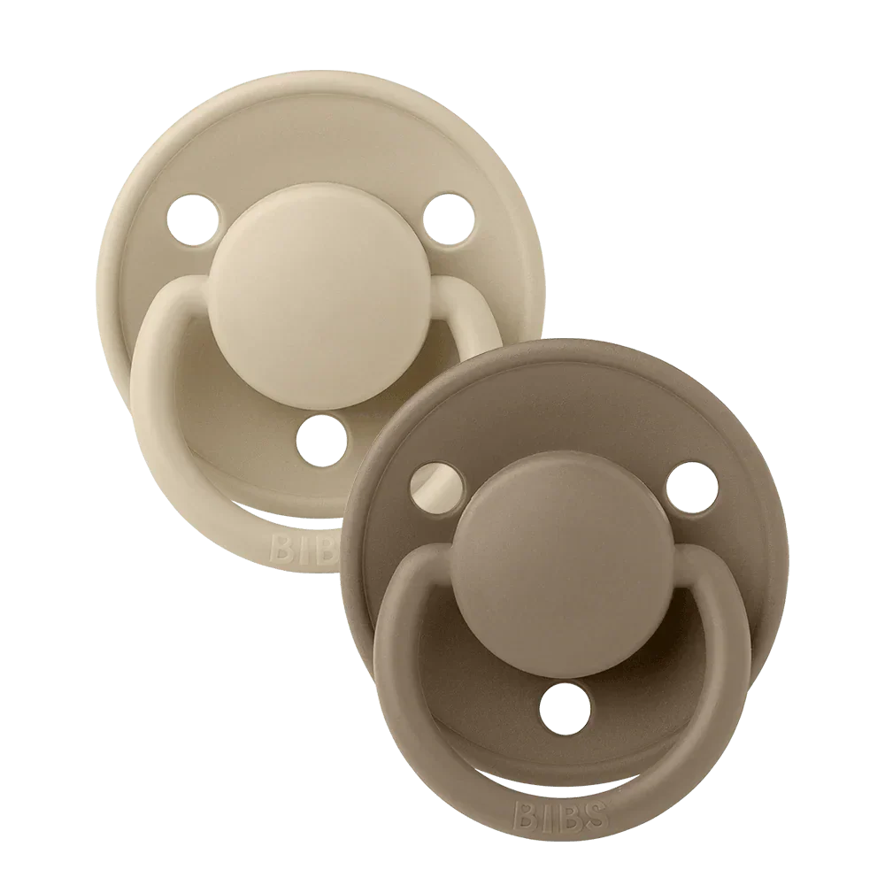 BIBS De Lux Nappar 2-pack - Vanilla/Dark Oak (från Nyfödd)