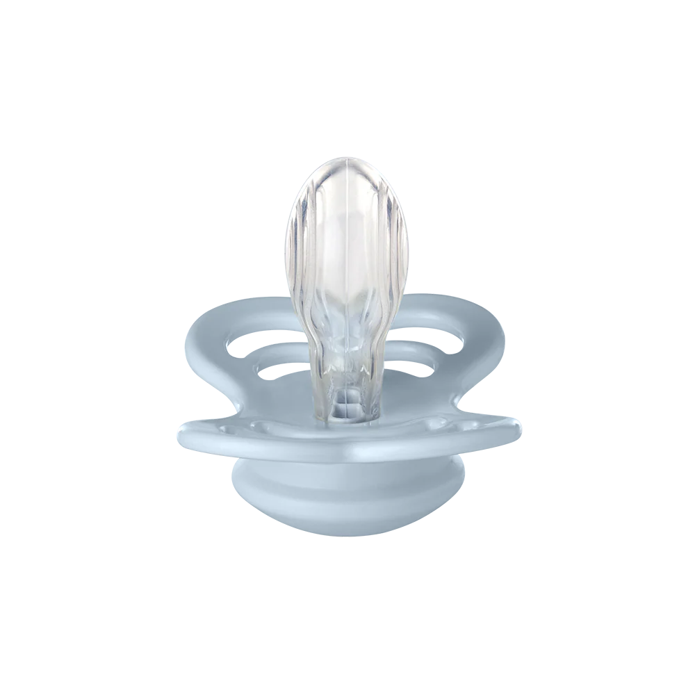 BIBS Supreme 2 PACK size 2 Iron/Baby Blue