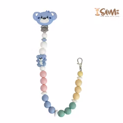 BADGE HOLDER TEDDY light blue