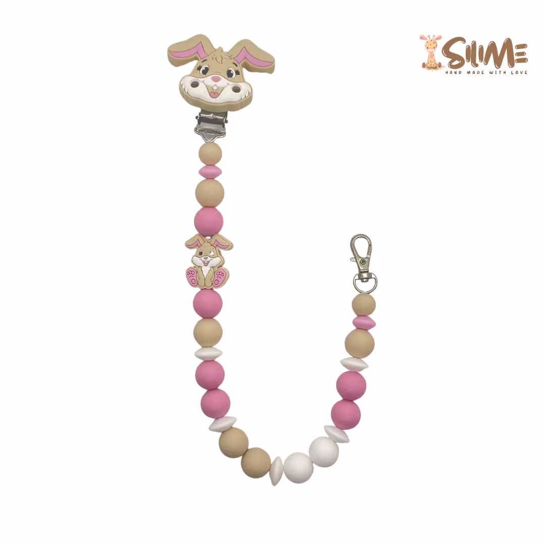 BADGE HOLDER BUNNY pink