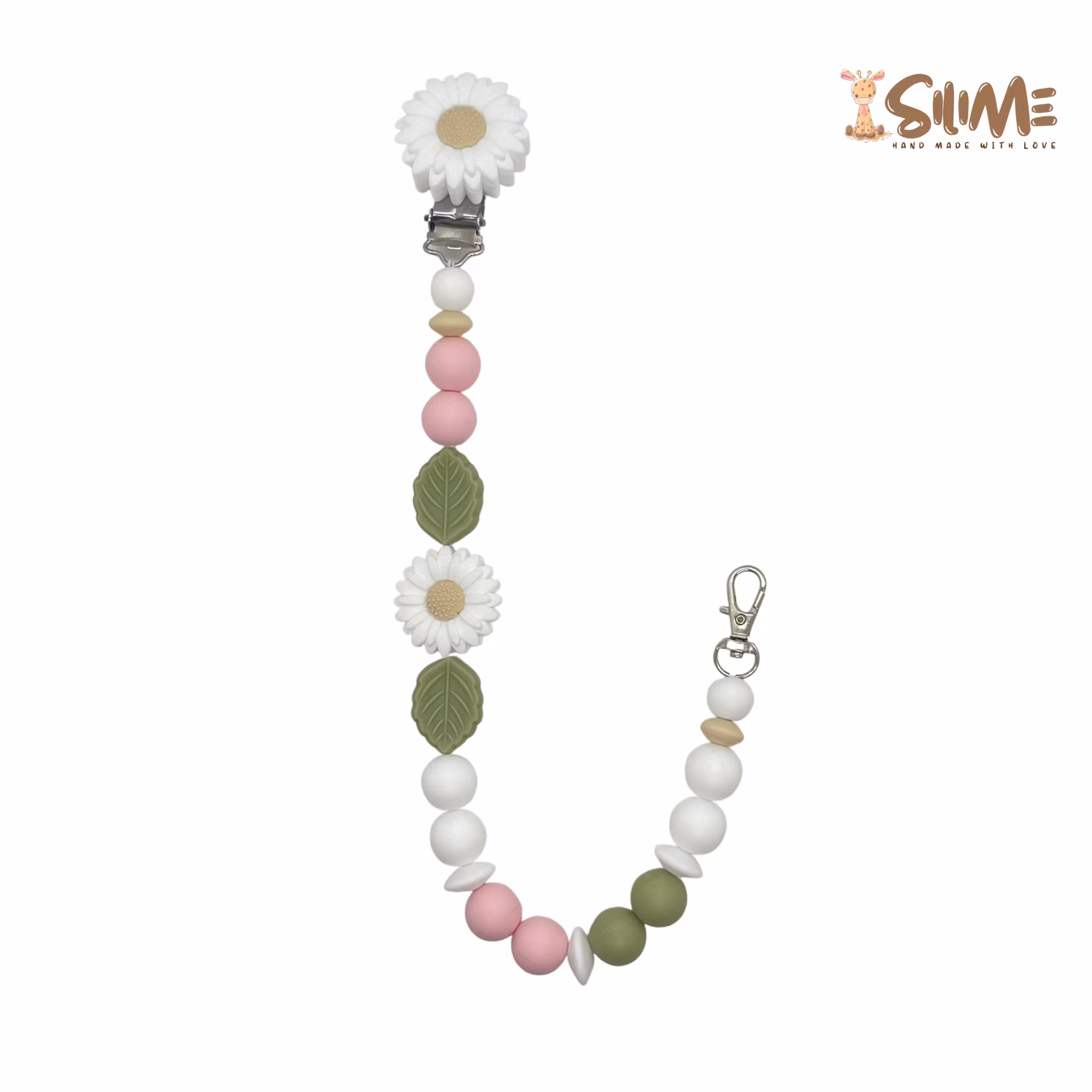 BADGE HOLDER DAISY WHITE 2