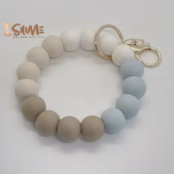 KEY BRACELET with silicone beads