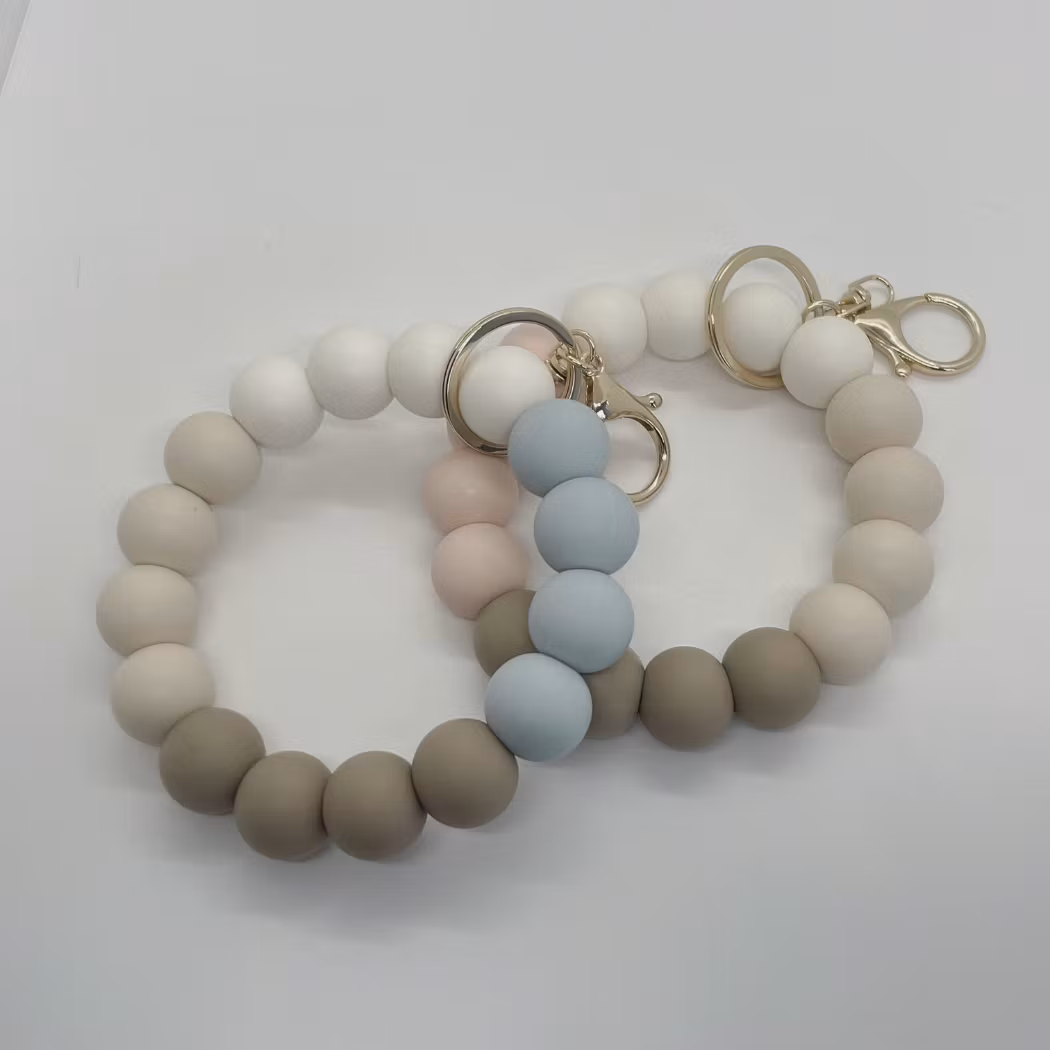 KEY BRACELET with silicone beads