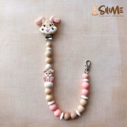 BADGE HOLDER BUNNY soft pink