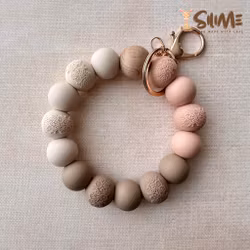 KEY BRACELET EMBOSSED blush/cappucino/ivory