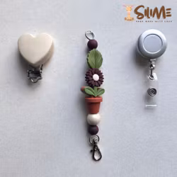 BADGE HOLDER WITH JOJO DAISY MYSITIC MAUVE STARTER PACK