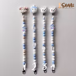 BADGE HOLDER with Clips - Light blue variants