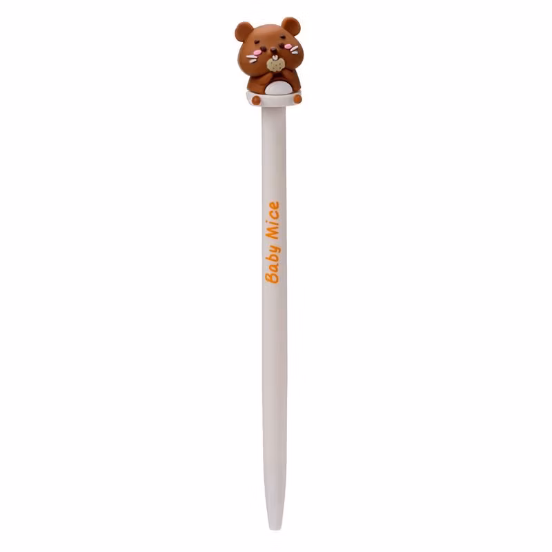 INKREDIBLE  ERASABLE PEN WITH CUTE MOUSE TOP - BROWN 1 ST