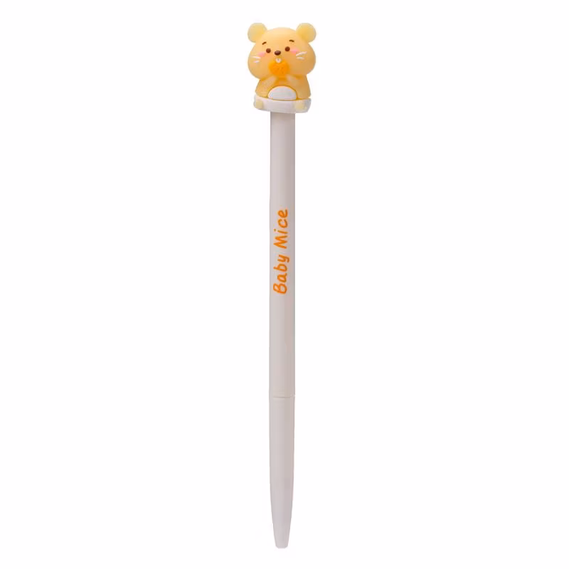 INKREDIBLE  ERASABLE PEN WITH CUTE MOUSE TOP - BUTTER YELLOW 1 ST