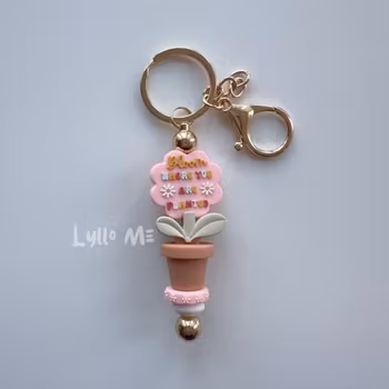 NYCKELRING Bloom- Soft Pink